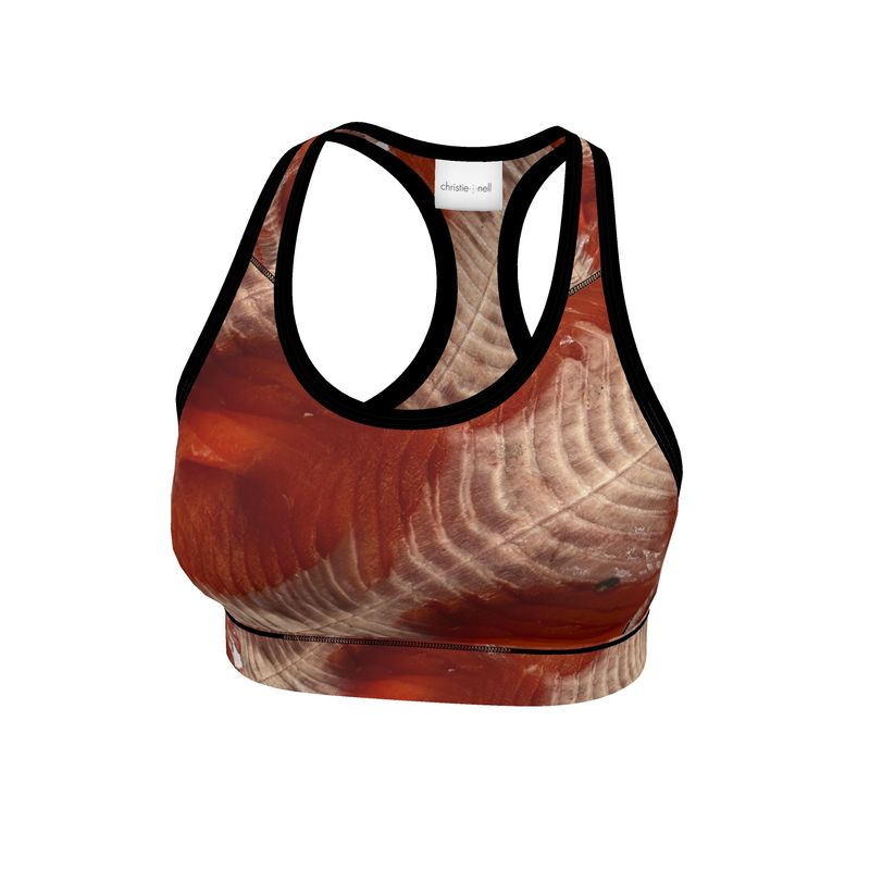 Alaska Sockeye Salmon Flesh Sports Bra