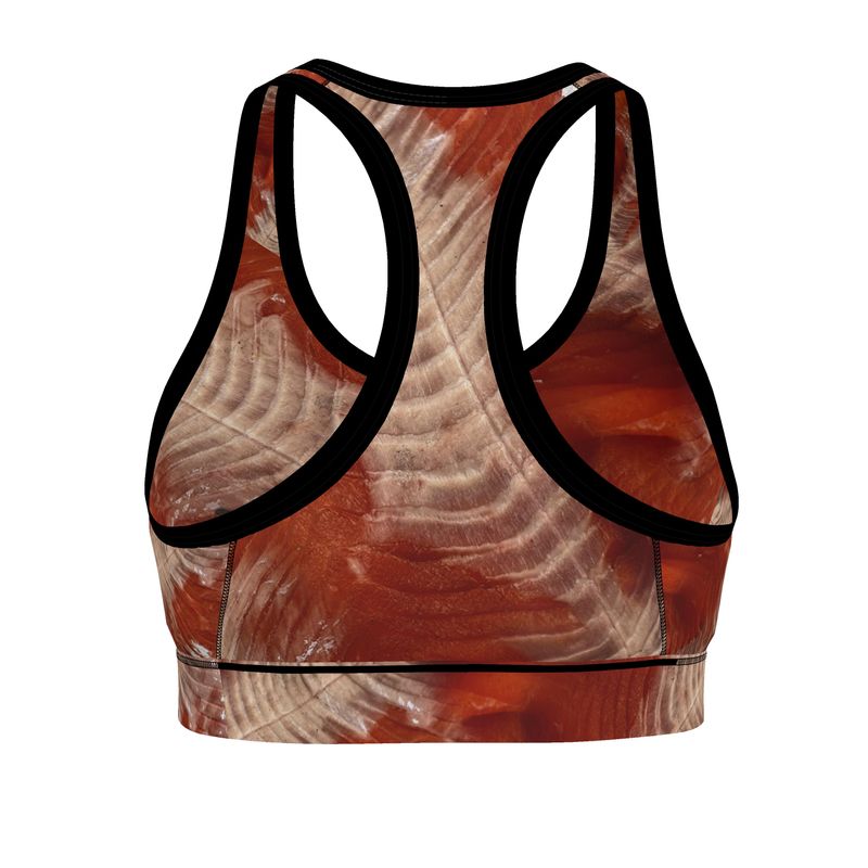 Alaska Sockeye Salmon Flesh Sports Bra