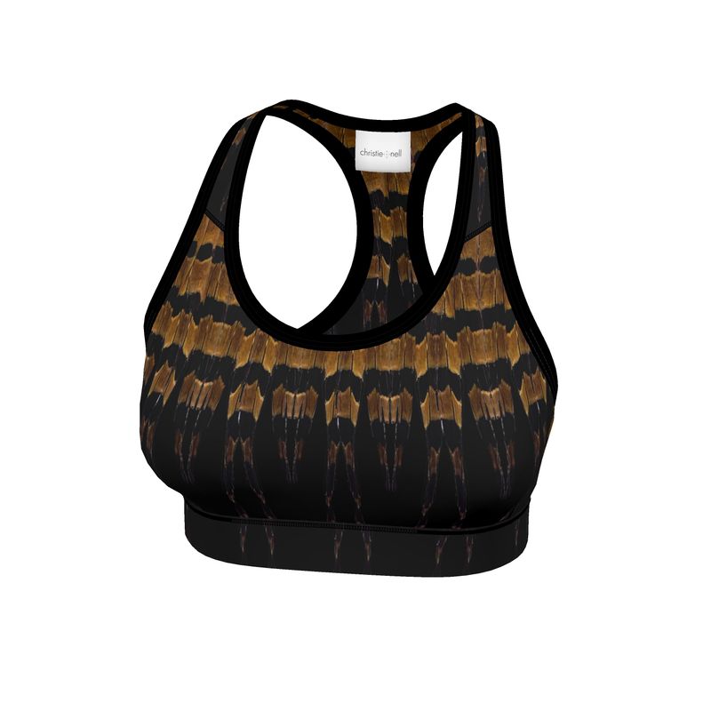 North Dakota Pheasant Tail Sports Bra