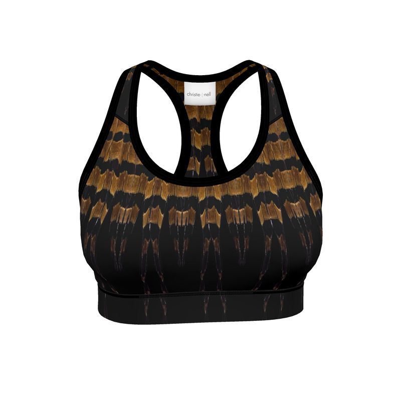 North Dakota Pheasant Tail Sports Bra