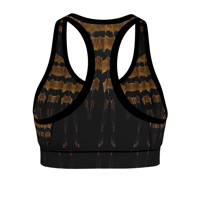 North Dakota Pheasant Tail Sports Bra