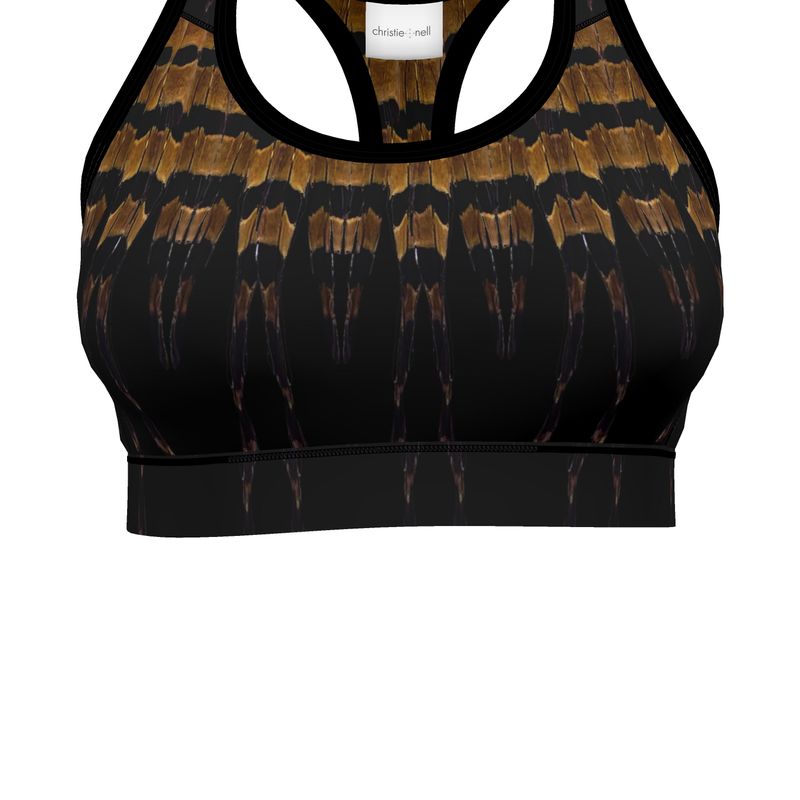 North Dakota Pheasant Tail Sports Bra