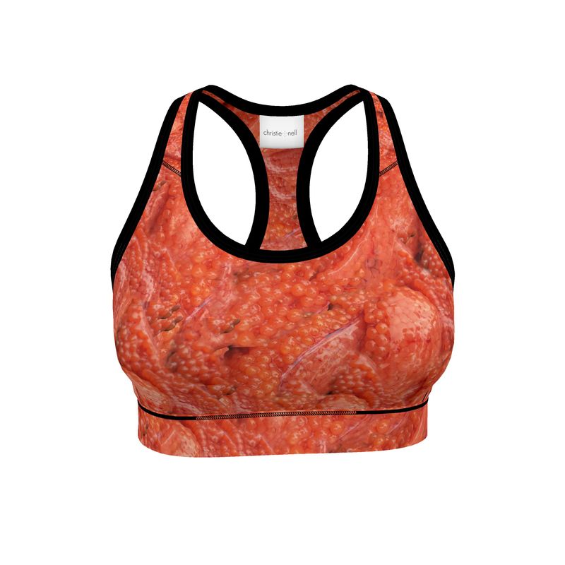 Alaska Sockeye Salmon Roe Sports Bra