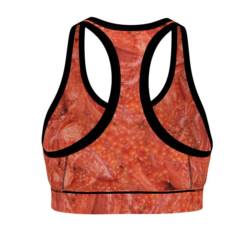 Alaska Sockeye Salmon Roe Sports Bra