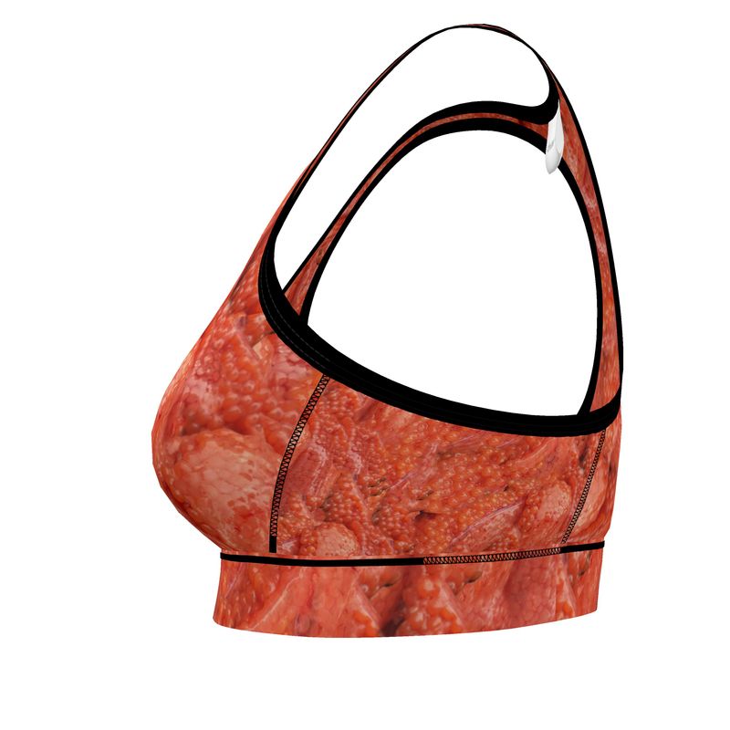 Alaska Sockeye Salmon Roe Sports Bra