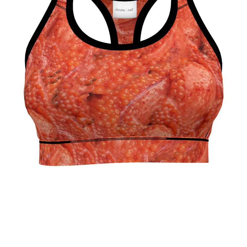 Alaska Sockeye Salmon Roe Sports Bra