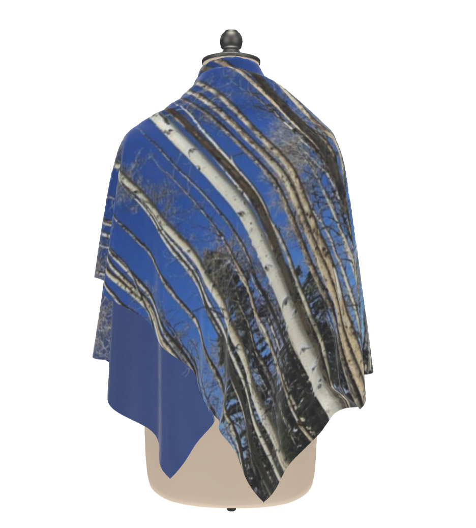 Winter Aspens Silk Scarf