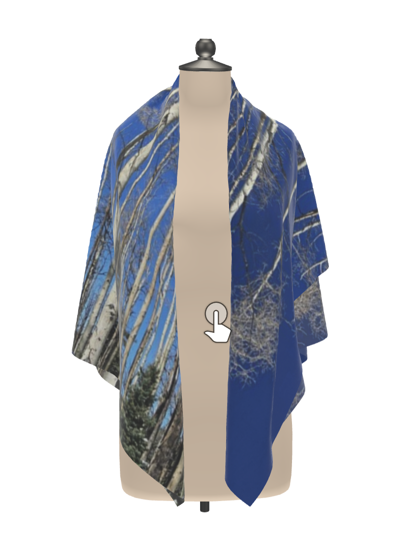 Winter Aspens Silk Scarf