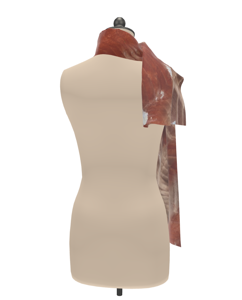 Alaska Sockeye Salmon Flesh Silk Scarf