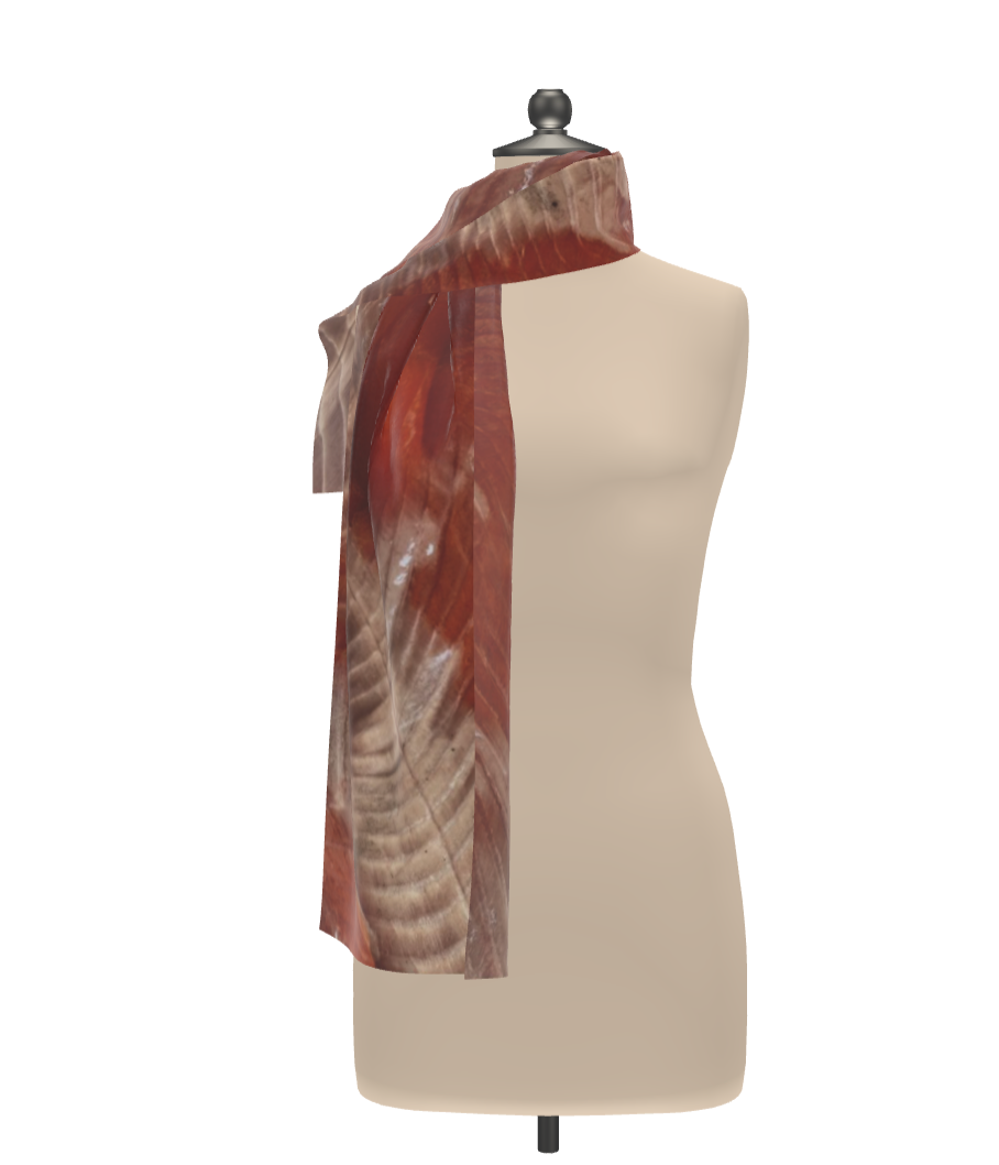 Alaska Sockeye Salmon Flesh Silk Scarf