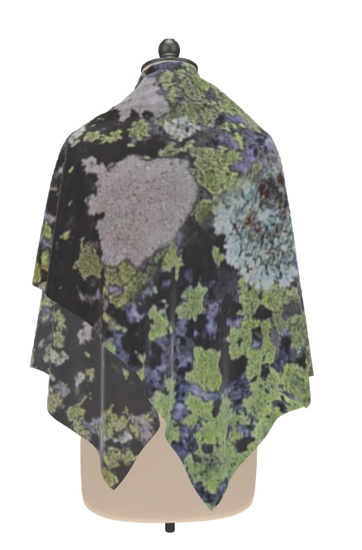 Tres Piedras Lichen Silk Scarf