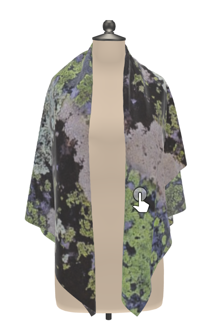 Tres Piedras Lichen Silk Scarf